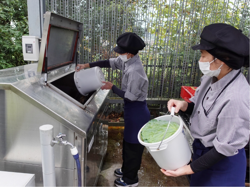 社員食堂での生ごみリサイクル